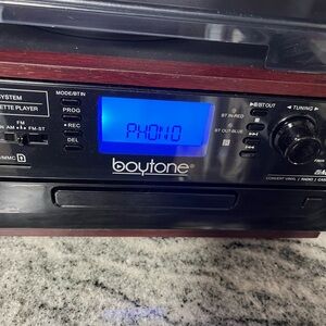 Boytone BT-22C Bluetooth Record Player Turntable AM/FM Cassette speaker NEW